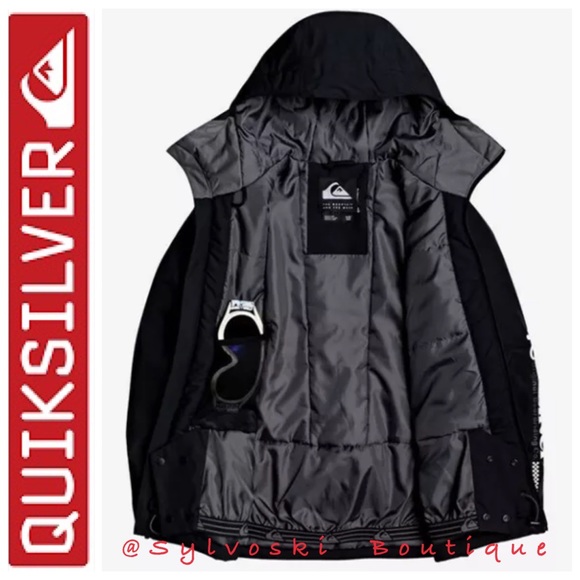 🔥QUIKSILVER Boy's In The Hood Snow Jacket NWT - Picture 9 of 16